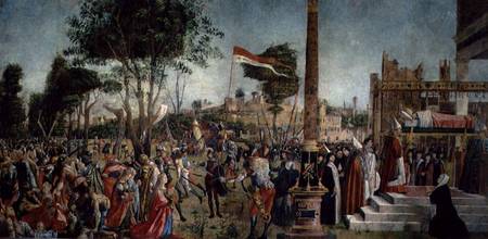 The Martyrdom of the Pilgrims and the Funeral of St. Ursula, from the St. Ursula Cycle de Vittore Carpaccio
