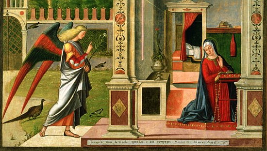 The Annunciation (detail of 120955) de Vittore Carpaccio