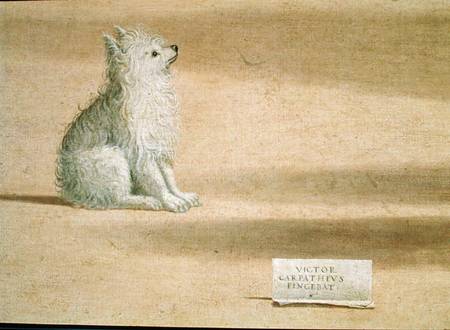 Vision of St. Augustine, detail of the dog de Vittore Carpaccio