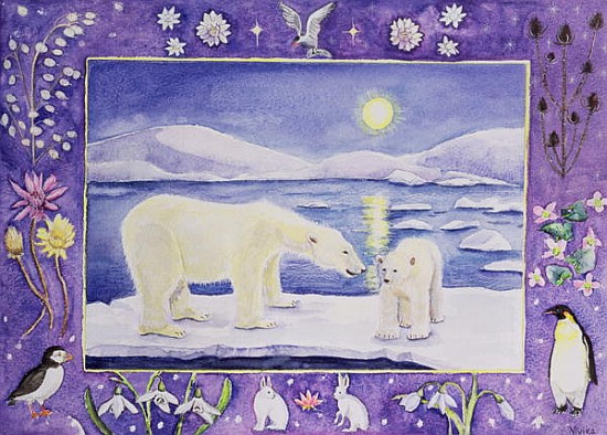 Polar Bear (month of January from a calendar)  de Vivika  Alexander