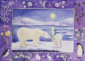 Polar Bear (month of January from a calendar) 