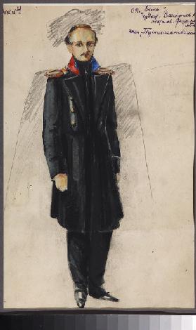 Lermontov. Costume design for the opera Béla by A. Alexandrov
