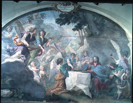 Christ served by Angels de Volterrano (eigentl. Baldassare Franceschini)