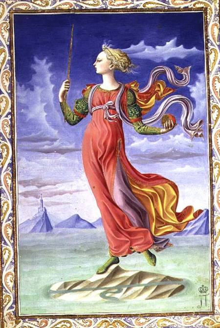 Allegory of Rome, illuminated by Francesco Pesellino (1422-57), original text written de w/c on parchment) Silius Italicus