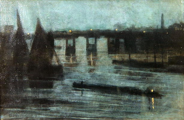 Nocturne, Old Battersea Bridge, 1885 (oil on canvas) de Walter Greaves
