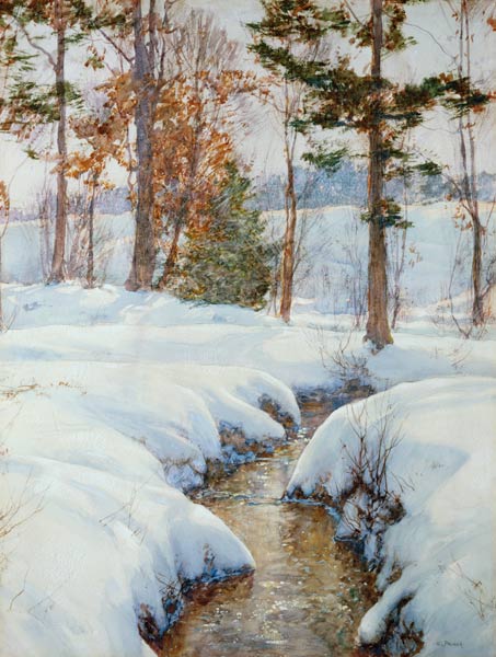 Bächlein in the snow de Walter Launt Palmer