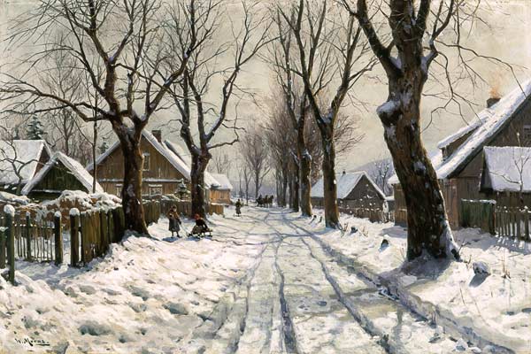 Winter in the village de Walter Moras