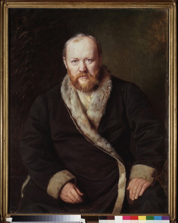 Portrait of the Dramatist Alexander N. Ostrovsky (1823-1886) de Wassili Perow