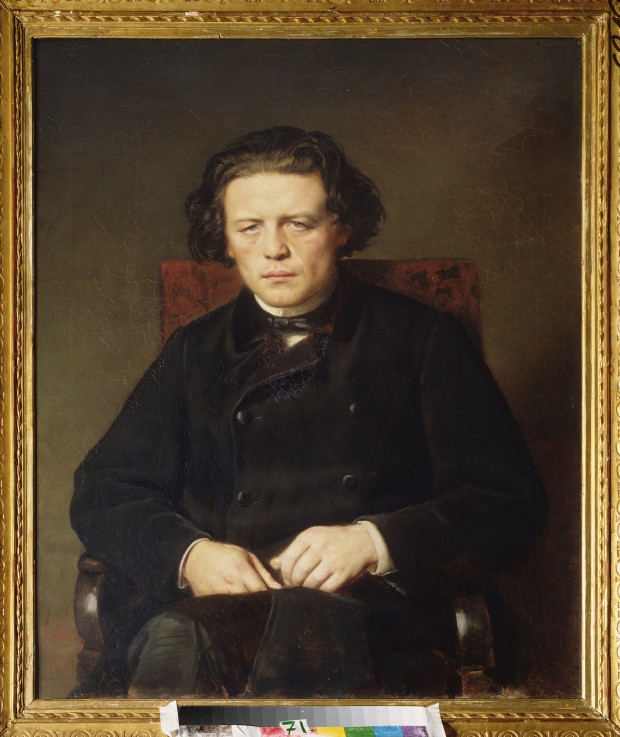 Portrait of the composer Anton Rubinstein (1829-1894) de Wassili Perow