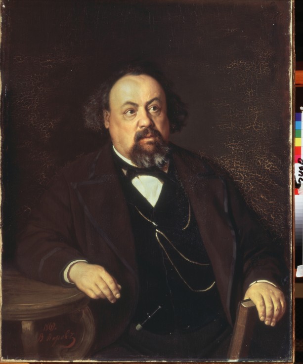 Portrait of the author Aleksey Pisemsky (1821-1881) de Wassili Perow