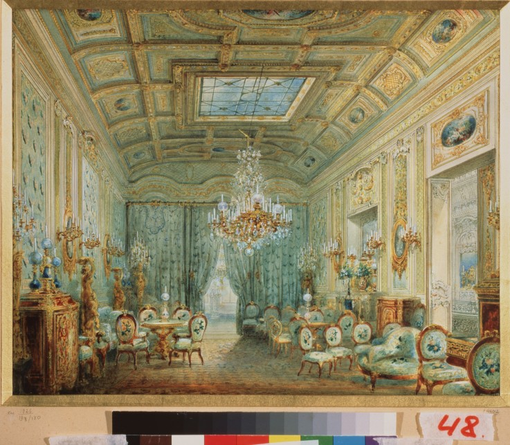 The living room with Pastels de Wassili Sadownikow