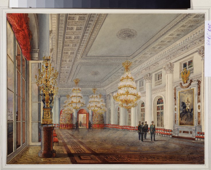 The Great Hall (Nicholas Hall) of the Winter palace in St. Petersburg de Wassili Sadownikow