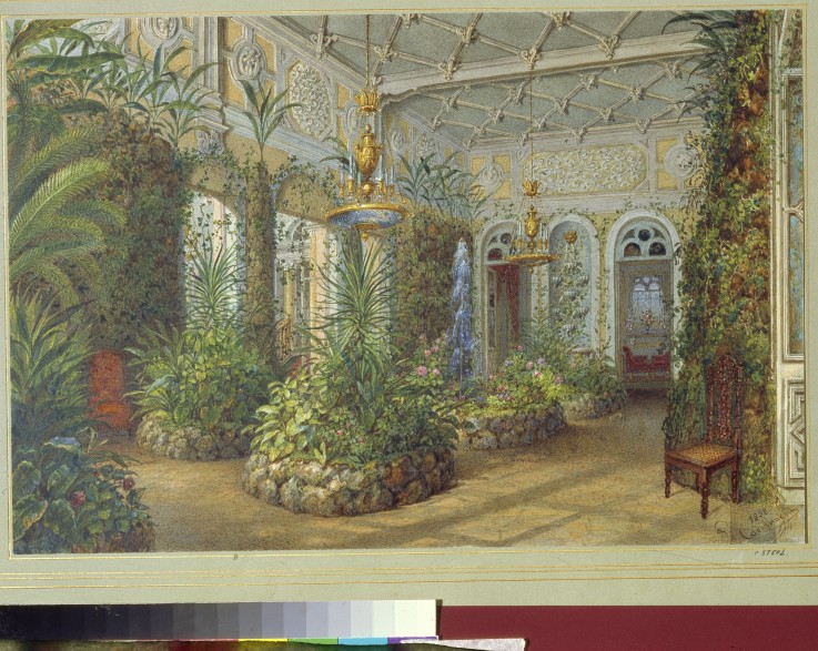 The Winter garden in the Yusupov Palace in St. Petersburg de Wassili Sadownikow