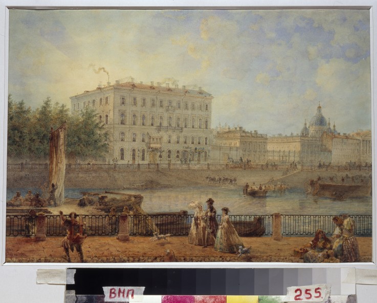 Saint Petersburg. View of the Fontanka River and the Derzhavin House de Wassili Sadownikow