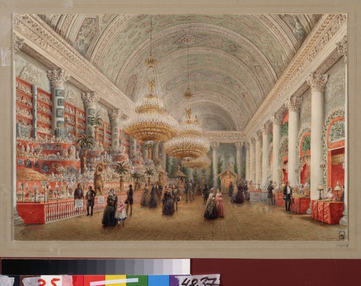 Charity Bazaar in the Banquet Chamber of the Yusupov Palace in St. Petersburg de Wassili Sadownikow