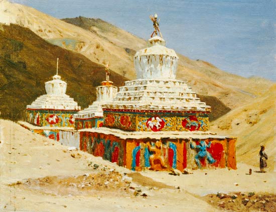Totentempel in Ladakh de Wassili Werestschagin