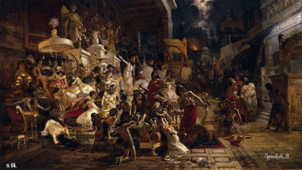Feast of Belshazzar / Surikov de Wassilij Iwanowitsch Surikow