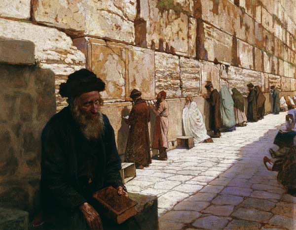 Die Klagemauer, Jerusalem de Wassilij Ivanowitsch Nawasoff