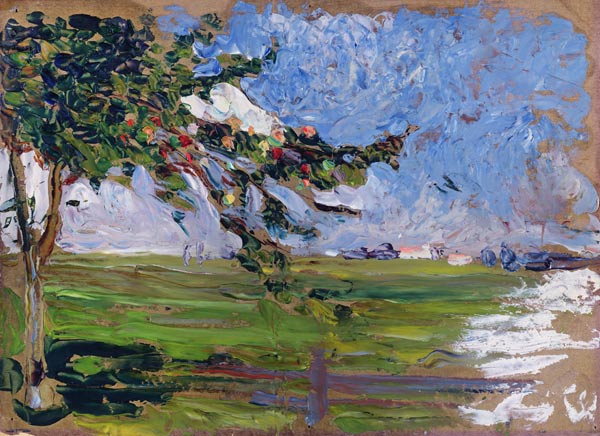 Landscape with an Apple Tree de Wassily Kandinsky