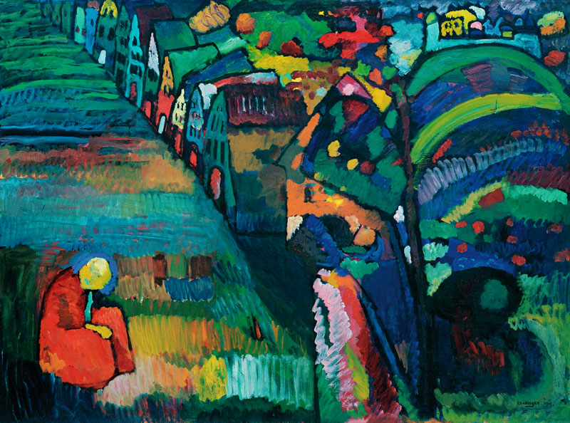 Picture with houses de Wassily Kandinsky
