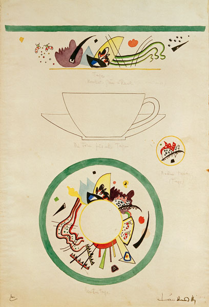 Sketch for a cup and saucer de Wassily Kandinsky