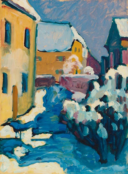 Cemetery and vicarage in Kochel de Wassily Kandinsky