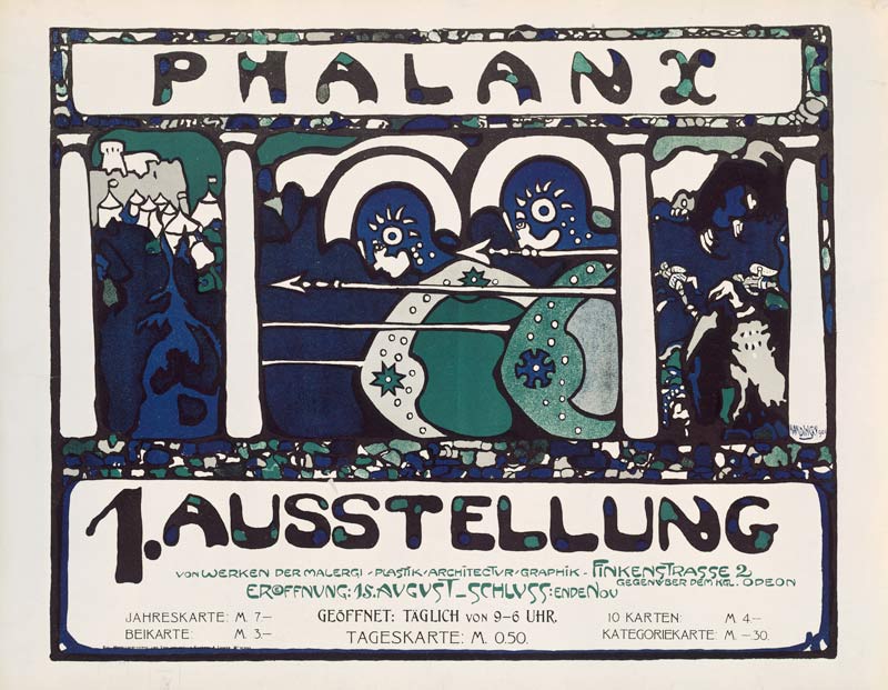 Poster of the first phalanx exhibition (after a dr de Wassily Kandinsky