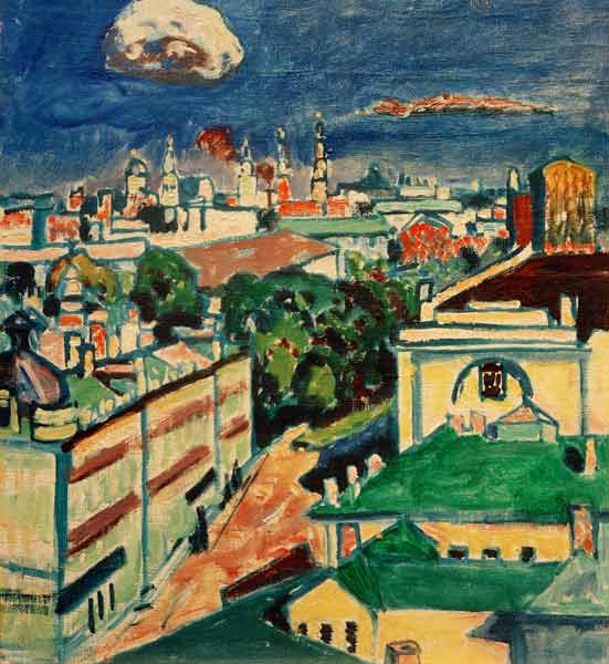View of Muscow from the Window of Kandinsky's Flat de Wassily Kandinsky