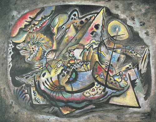 Composition: The Grey Oval de Wassily Kandinsky