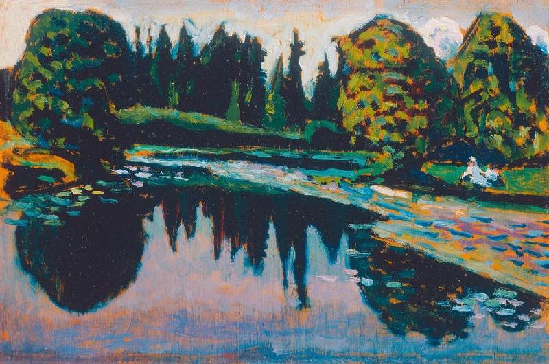 River in Summer de Wassily Kandinsky