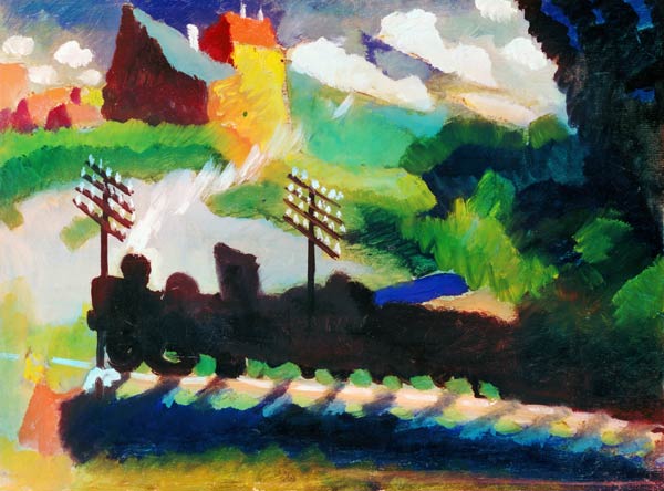 Railroad at Murnau. de Wassily Kandinsky