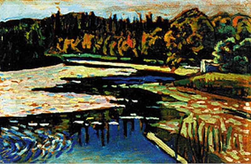 River in autumn. de Wassily Kandinsky