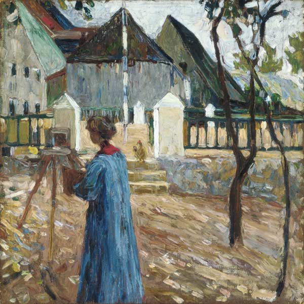 Gabriele Münter when painting in Kallmünz. de Wassily Kandinsky