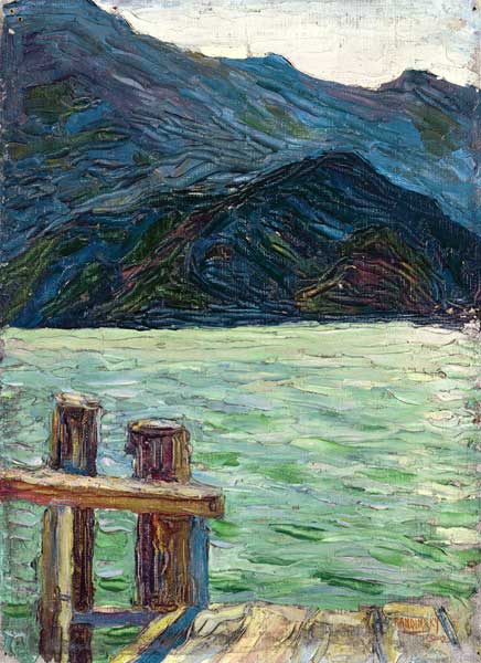 Kochelsee over the bay de Wassily Kandinsky