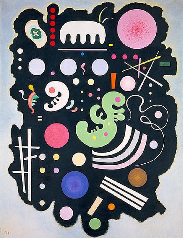Composition on a dark reason. de Wassily Kandinsky