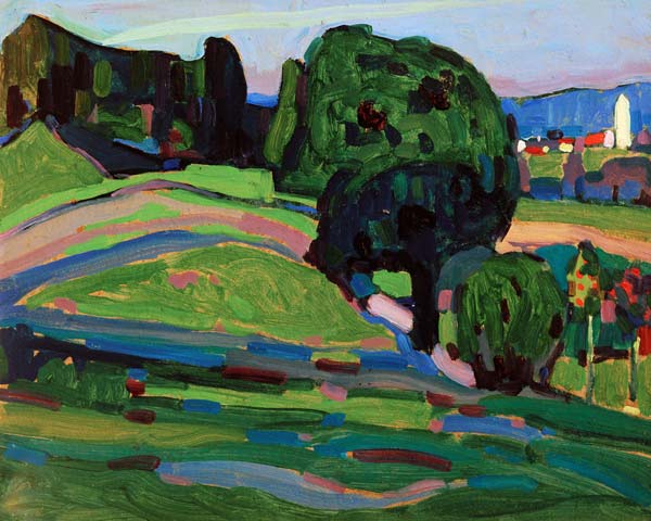 Landscape in Murnau de Wassily Kandinsky