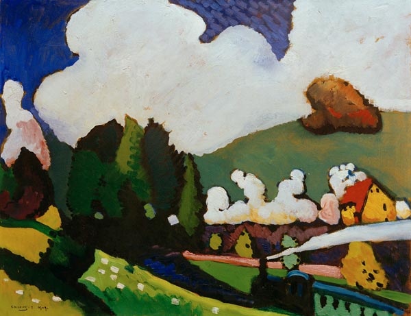 Landscape with Locomotive de Wassily Kandinsky