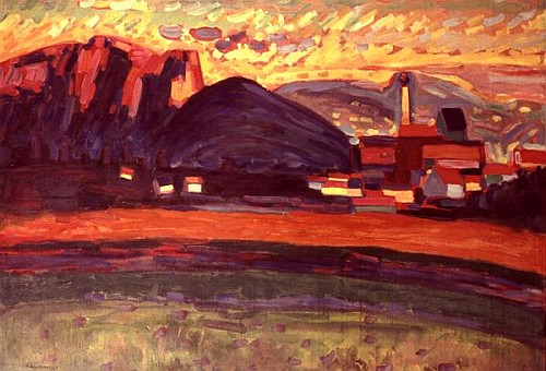 Landscape with Hills de Wassily Kandinsky