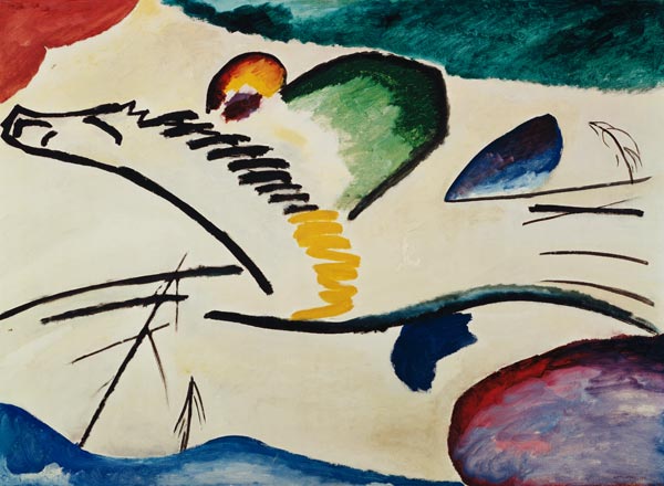 Lyrical (rider to horse) de Wassily Kandinsky