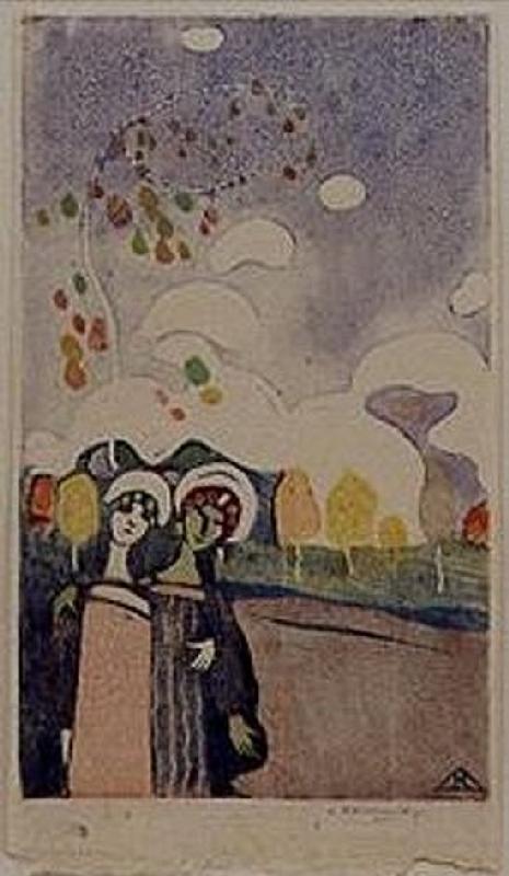 Two girls de Wassily Kandinsky