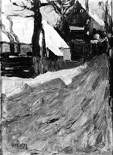 Schwabing: Nikolaistrasse in Winter I de Wassily Kandinsky