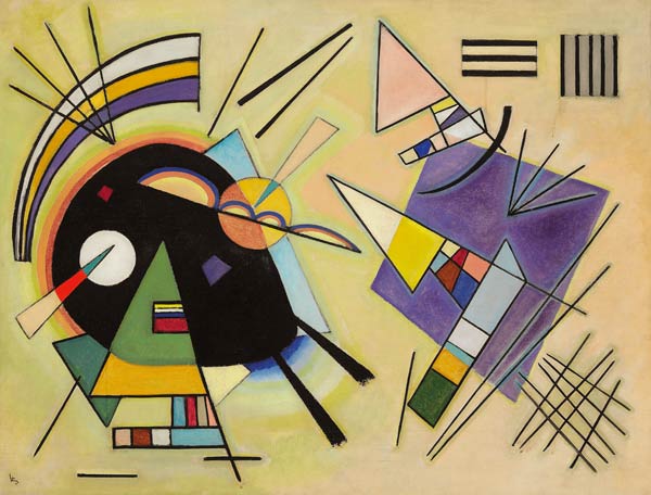Schwarz und Violett de Wassily Kandinsky