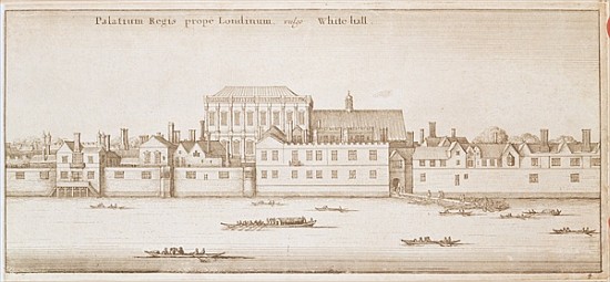 View of Whitehall de Wenceslaus Hollar