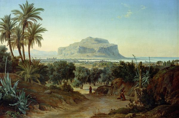 View of Palermo with Mount Pellegrino de Wilhelm Ahlborn