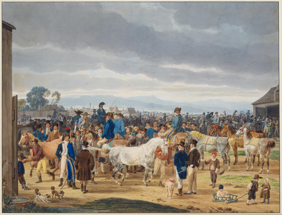 Horse market de Wilhelm Alexander Wolfgang von Kobell