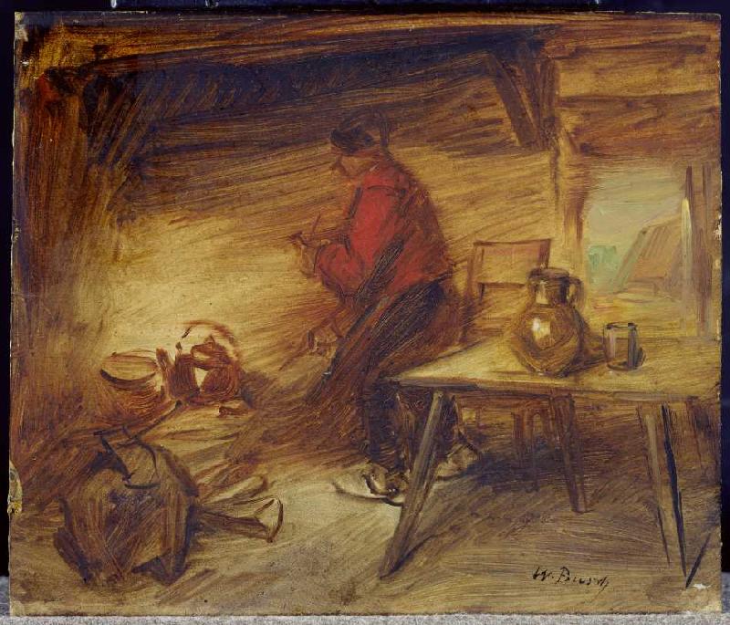 Bauer in einer Stube de Wilhelm Busch