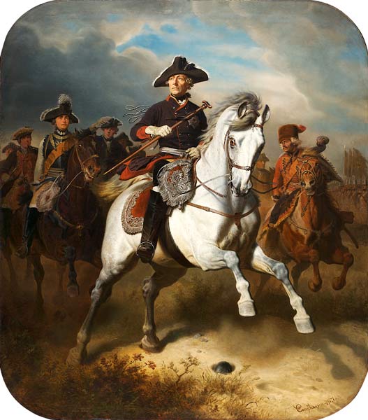 Friedrich der Große zu Pferde de Wilhelm Camphausen