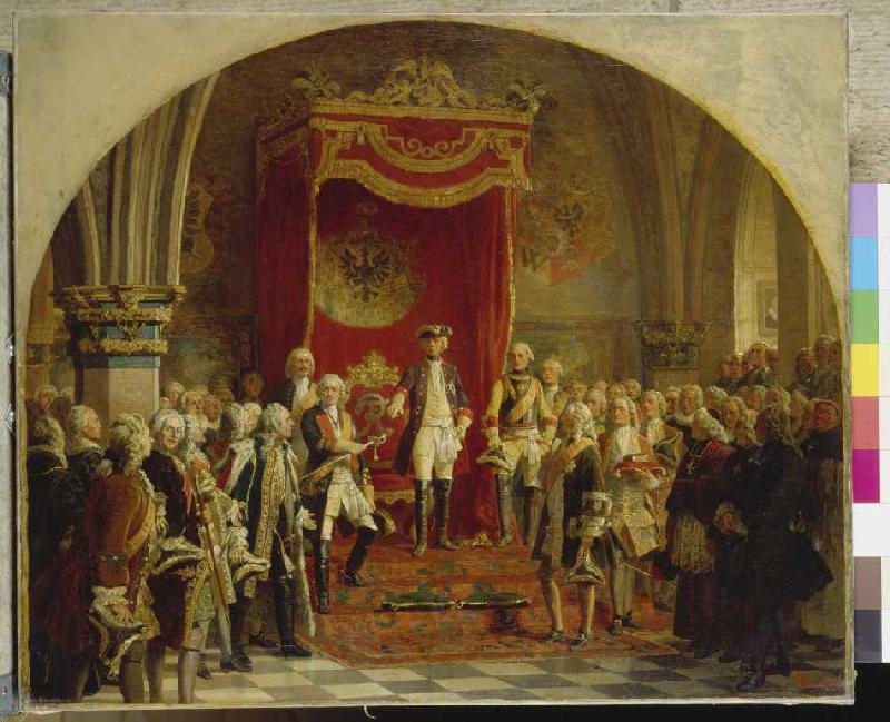 Die schlesischen Stände huldigen Friedrich dem Großen in Breslau 1741 de Wilhelm Camphausen