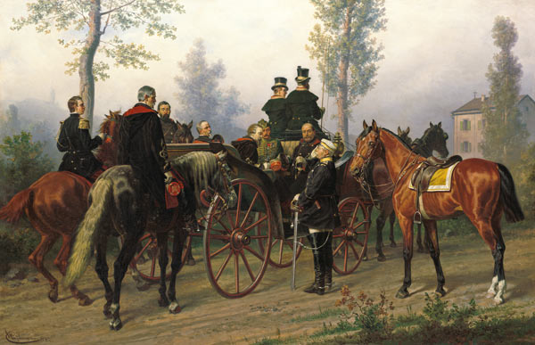 Napoleon III and Bismarck after the Battle of Sedan de Wilhelm Camphausen