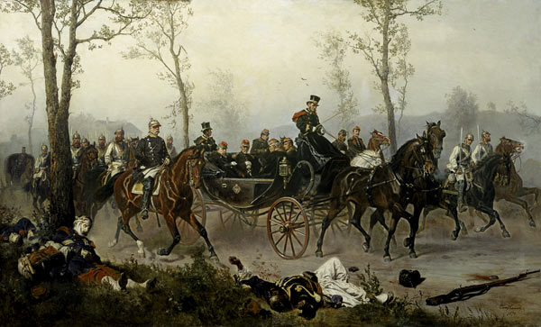 Napoleon III y Bismarck en camino a Paris de Wilhelm Camphausen